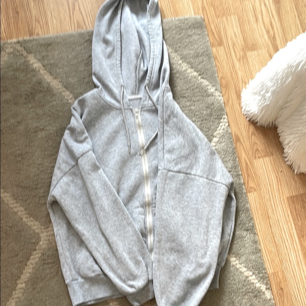 Gray Zip-Up Hoodie